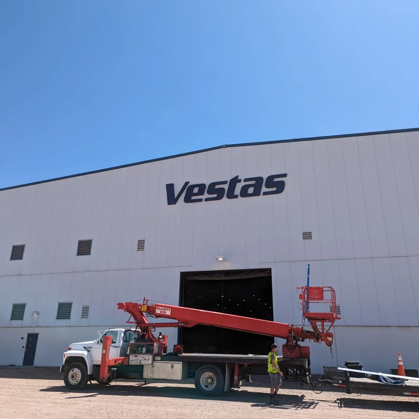 Big dimensional signs we did for Vestas. One is 5'-6